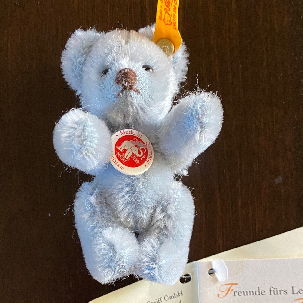 Steiff Light Blue Mini Teddy Bear - Number 039287
